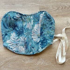 Floral Blue Corset Top
